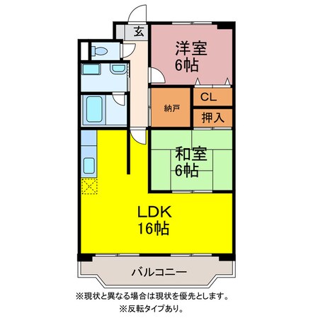 フロールⅠの物件間取画像